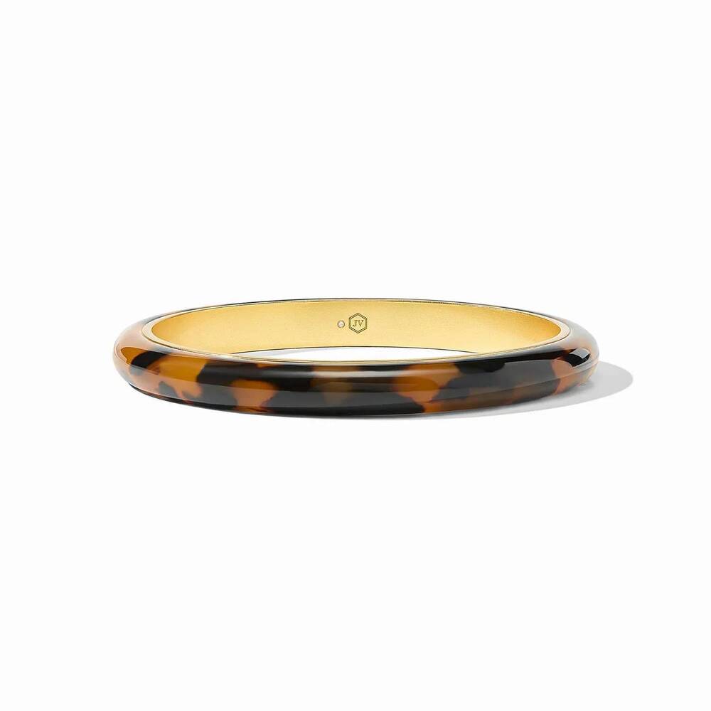 NEW JULIE VOS women's madison statement bangle in tortoise shell